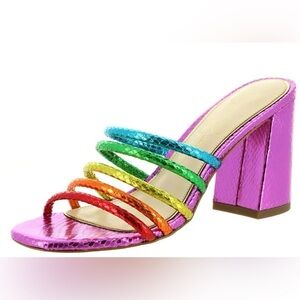 Jessica Simpson Rainbow Strappy Heels